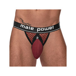 male power Jockstrap Résille Ring & Jock Bordeaux